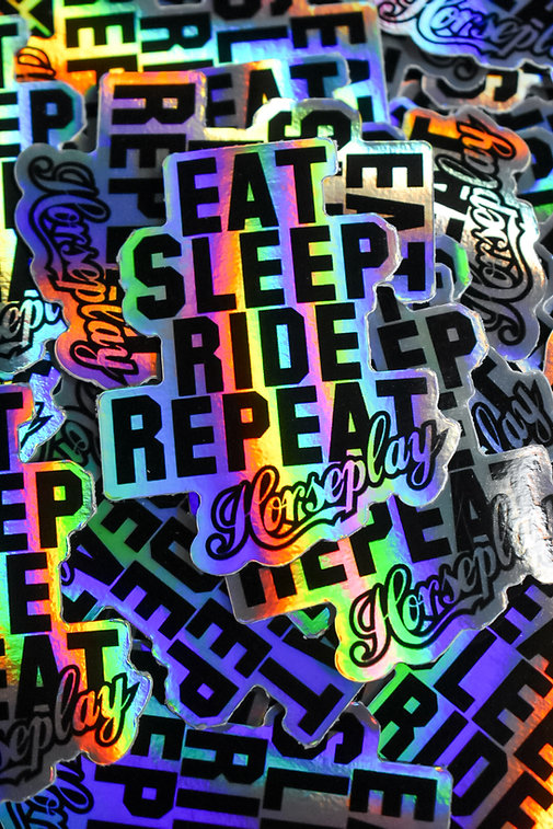 Eat Sleep Ride Repeat Sticker Horseplay Apparel