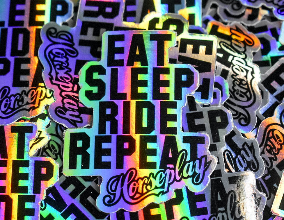 Eat Sleep Ride Repeat Sticker Horseplay Apparel