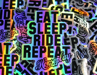 Eat Sleep Ride Repeat Sticker Horseplay Apparel