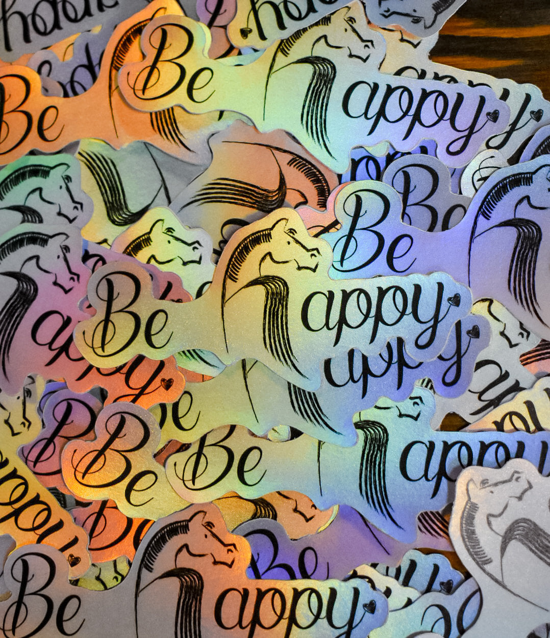 Be Happy Sticker Horseplay Apparel