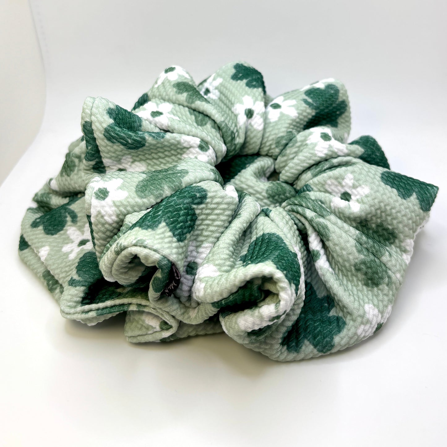 Floral Clover St Patrick's Day Bullet Scrunchie Enchanted Scrunch