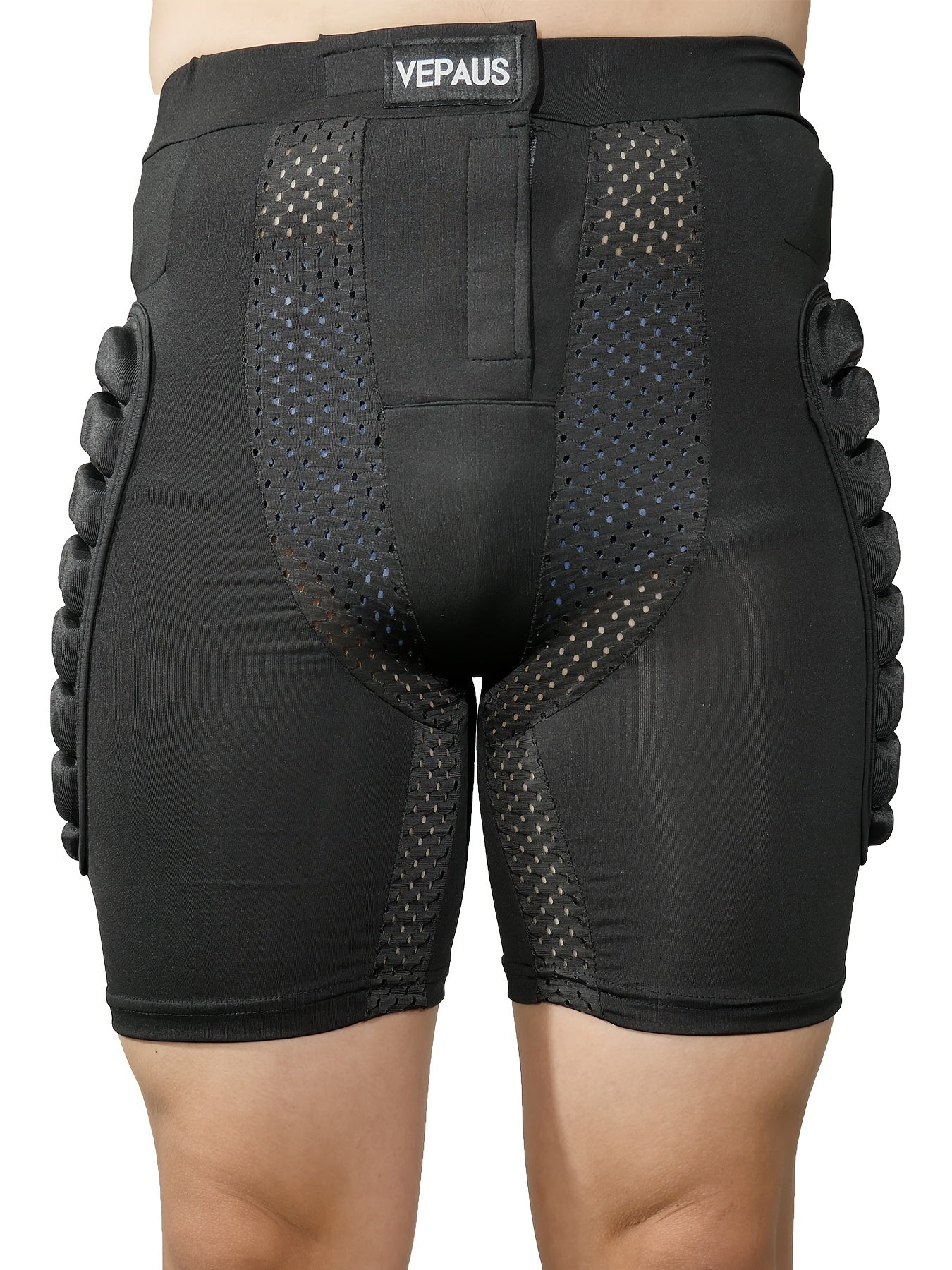 VEPAUS Breathable 3D Padded Shorts for Ice Hockey, Snowboarding, Gymnastics, Roller Skating - Moisture Wicking, Flexible, High Stretch Polyester Knit Fabric, Regular Fit, Four Seasons Sports Gear NovaCart