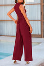 Mock Neck Sleeveless Wide Leg Jumpsuit New Era Fashion LLc