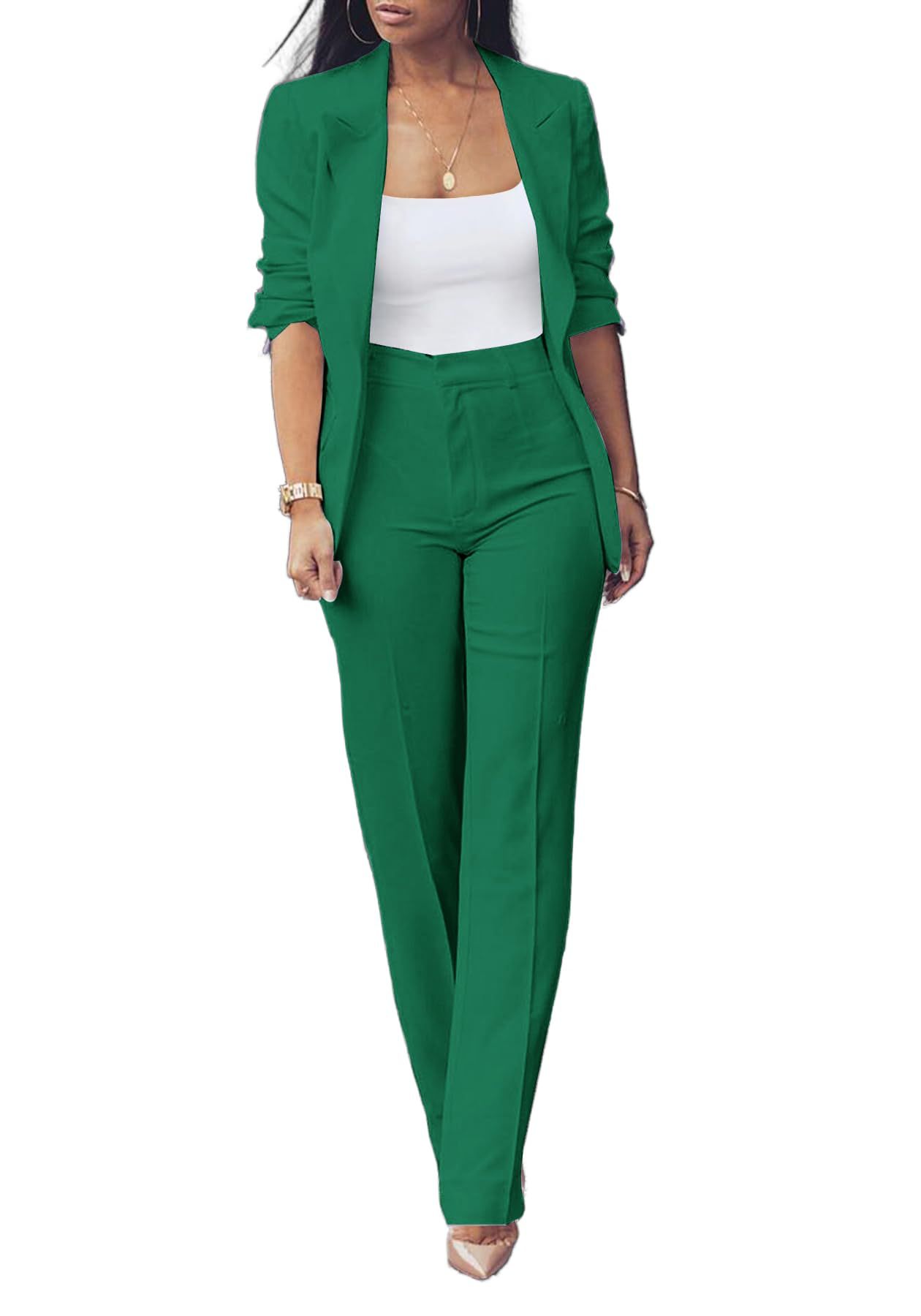 Pure Long Sleeveless Simple Draping Wide Leg Casual Suit See size chart under “more details” The Fashion Celestial