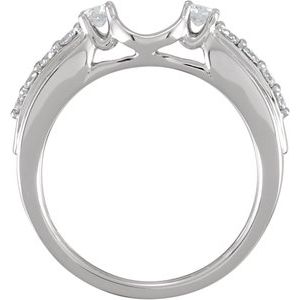 14K White 1/2 CTW Natural Diamond Wrap-Style Enhancer Ring Ethereal Legacy Boutiques