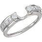 14K White 1/2 CTW Natural Diamond Wrap-Style Enhancer Ring Ethereal Legacy Boutiques