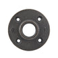 1 in. Prefinished Matte Black Floor Flange PIPE DECOR