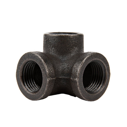 1/2 in.  Prefinished Matte Black Side Outlet Elbow PIPE DECOR