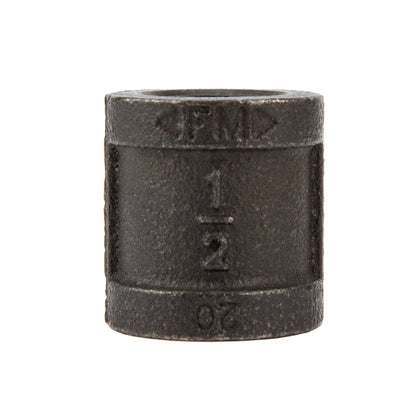 1/2 in. Prefinished Matte Black Coupling PIPE DECOR