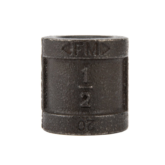 1/2 in. Prefinished Matte Black Coupling PIPE DECOR