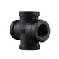 1/2 in. Prefinished Matte Black Cross PIPE DECOR