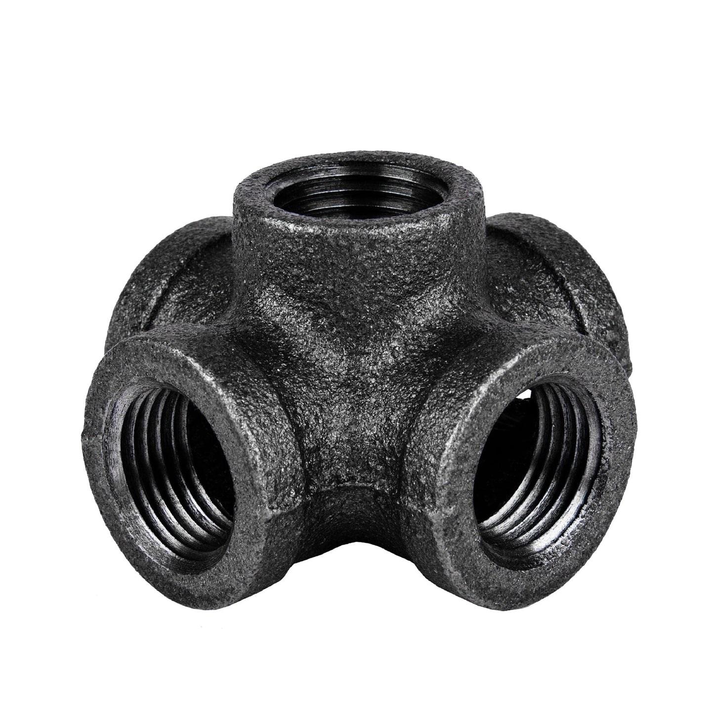 1/2 in. Prefinished Matte Black 5-Way Fitting PIPE DECOR