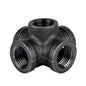 1/2 in. Prefinished Matte Black 5-Way Fitting PIPE DECOR