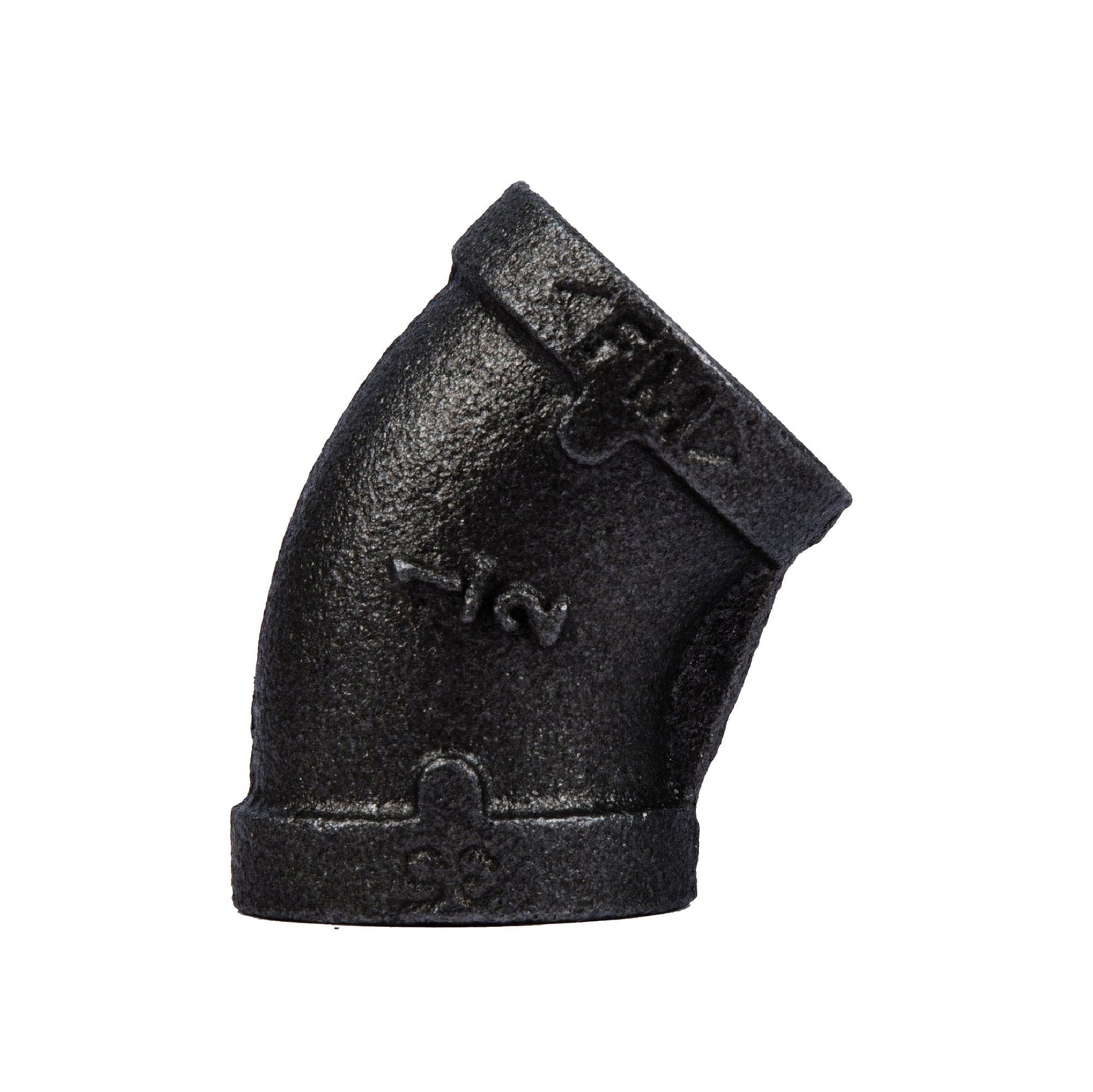 1/2 in. Prefinished Matte Black 45-Degree Elbow PIPE DECOR
