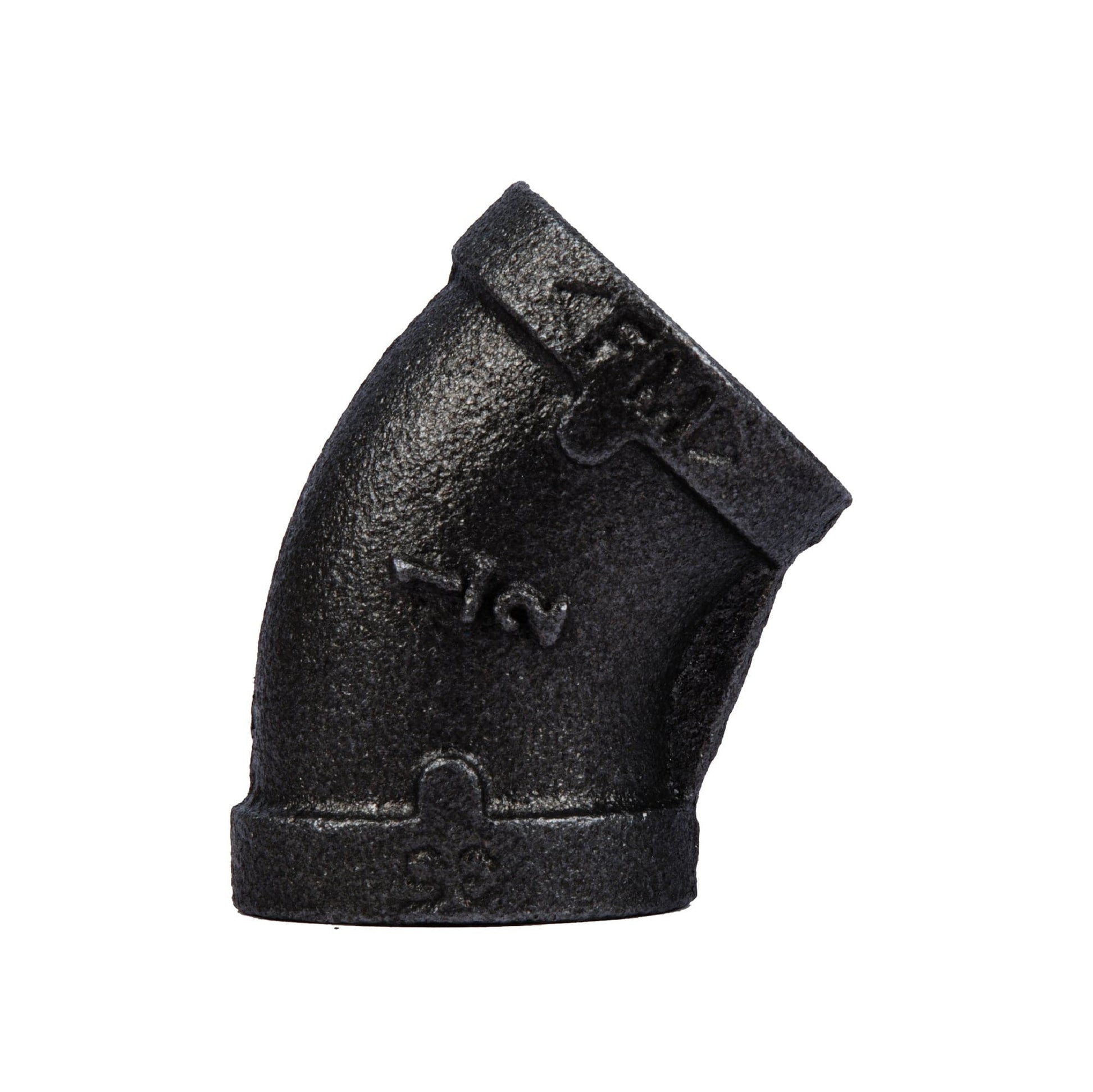 1/2 in. Prefinished Matte Black 45-Degree Elbow PIPE DECOR
