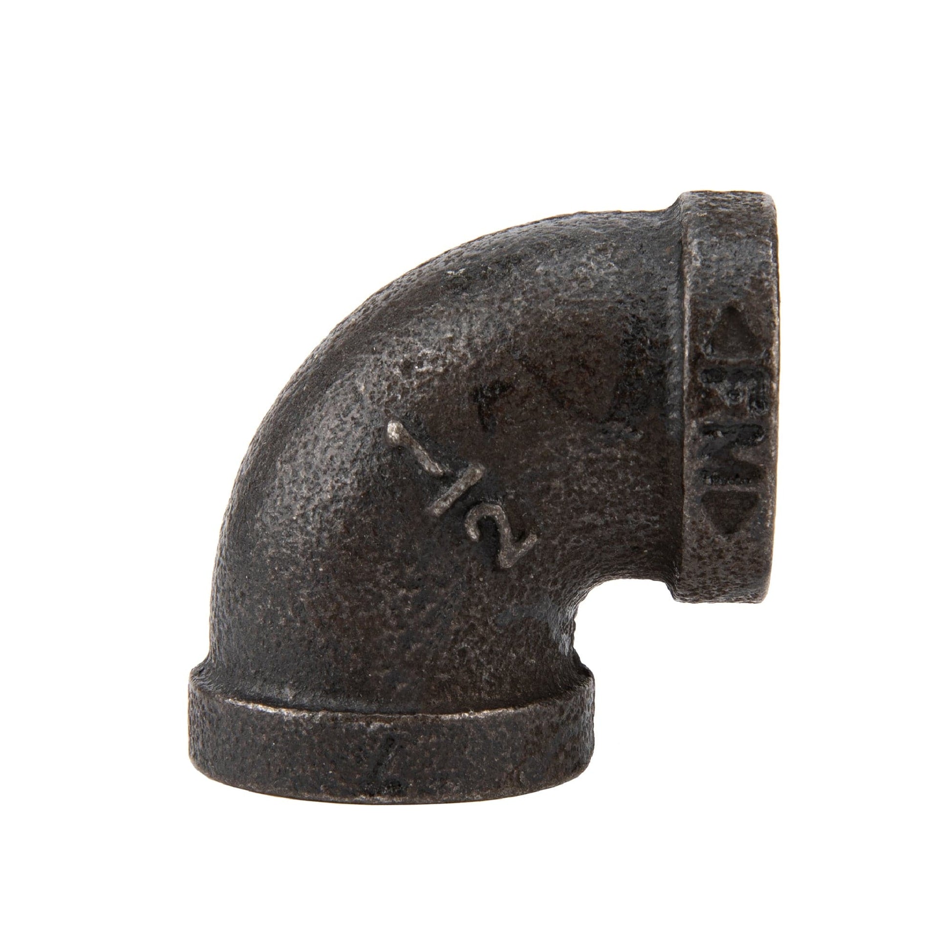 1/2 in. Prefinished Matte Black 90 Degree Elbow PIPE DECOR