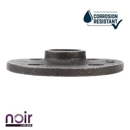 1/2 in. Prefinished Matte Black Floor Flange PIPE DECOR