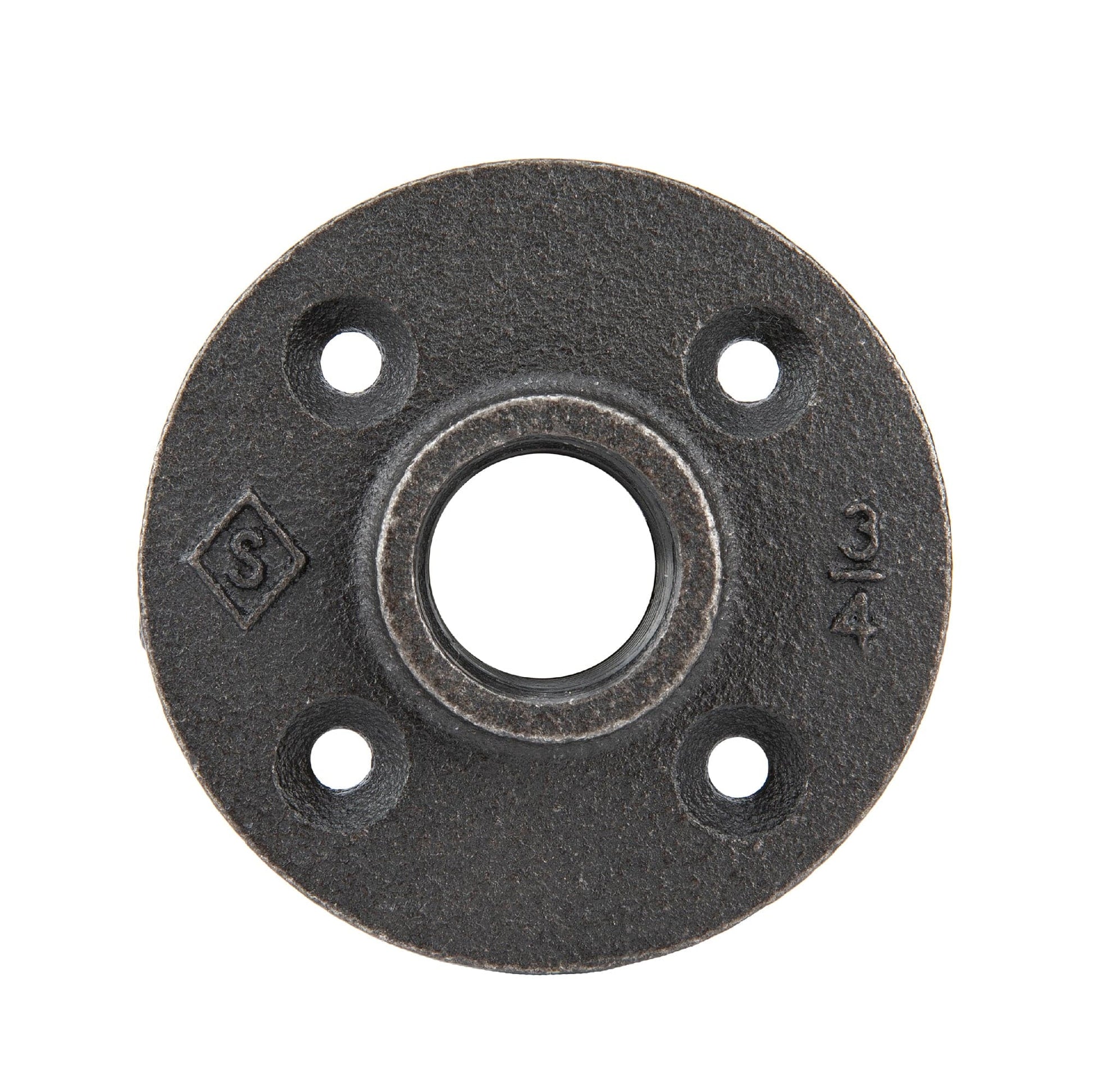 3/4 in. Prefinished Matte Black Floor Flange PIPE DECOR