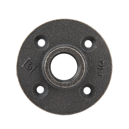 3/4 in. Prefinished Matte Black Floor Flange PIPE DECOR
