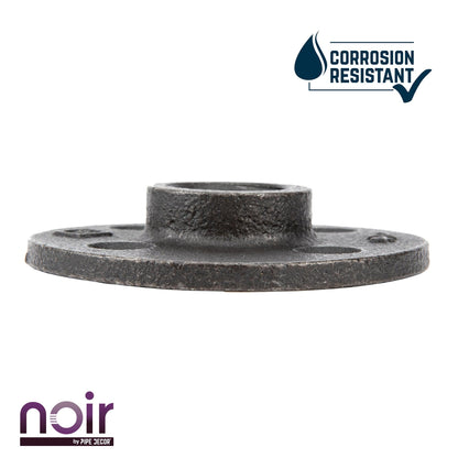 3/4 in. Prefinished Matte Black Floor Flange PIPE DECOR