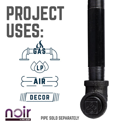 1/2 in. Prefinished Matte Black Plug PIPE DECOR