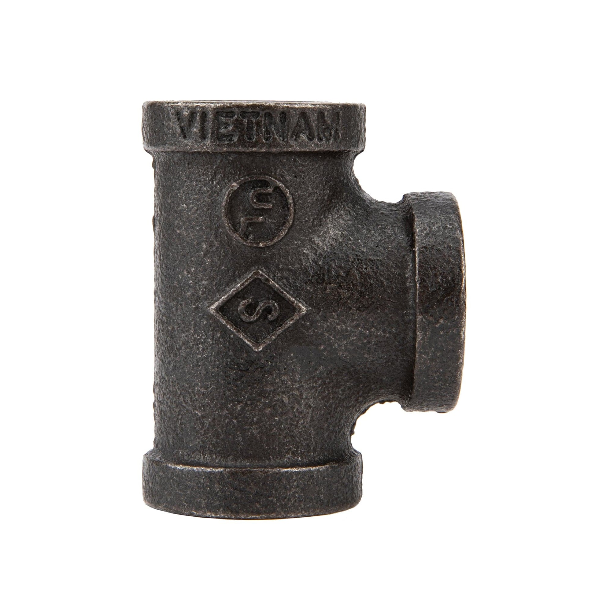 1/2 in.  Prefinished Matte Black Tee PIPE DECOR