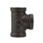 1/2 in.  Prefinished Matte Black Tee PIPE DECOR