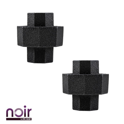 1/2 in. Prefinished Matte Black Union PIPE DECOR