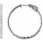Platinum 5 CTW Natural Diamond Inside-Outside 41.5 mm Hinged Hoop Earrings Ethereal Legacy Boutiques