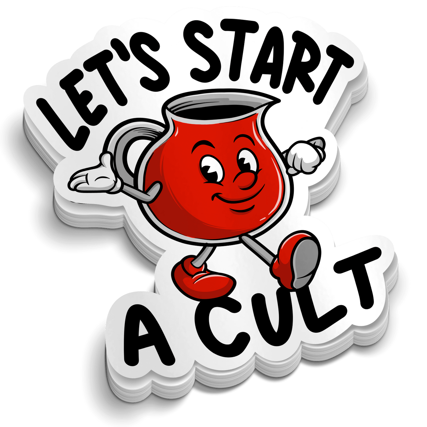 Let's Start a Cult - Hard Hat Decal Armed American Supply