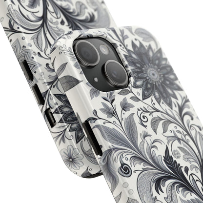 Floral Tough Phone Cases, Durable Phone Cover, Stylish Floral Design, Gift for Her, Trendy Tech Accessories, Birthday Present Grayceful LLC