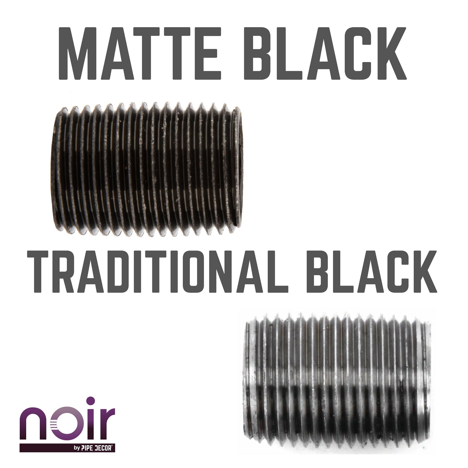 1/2 in. x 1 in. Prefinished Matte Black Pipe PIPE DECOR