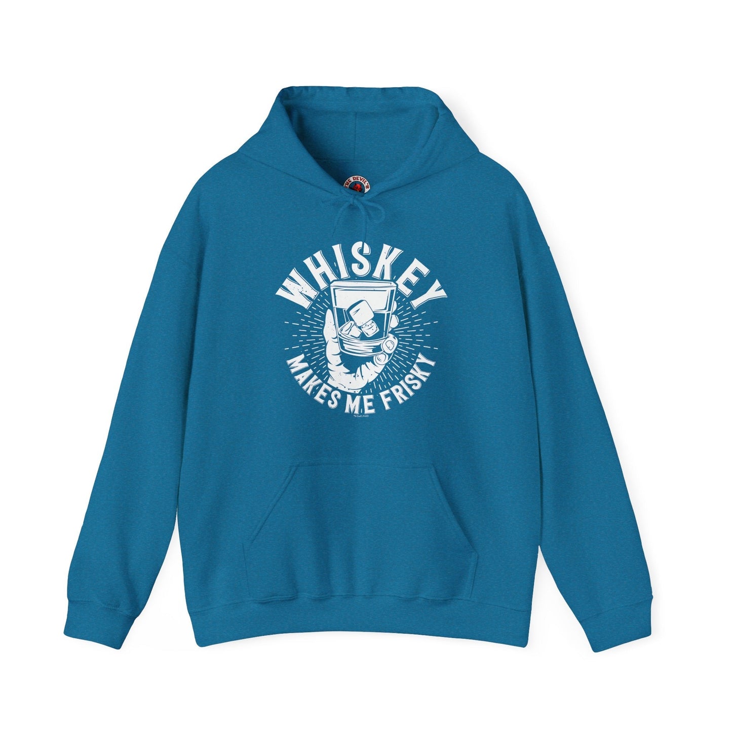 Whiskey Makes Me Frisky Hooded Sweatshirt The Devil's Pickle