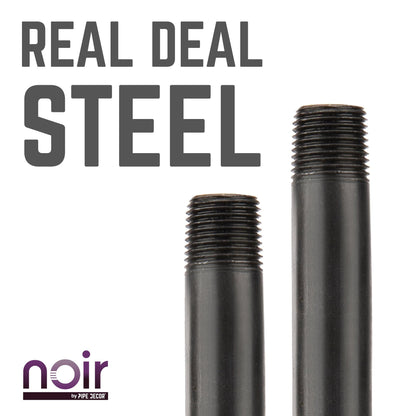 1/2 in. x 11 in. Prefinished Matte Black Pipe PIPE DECOR