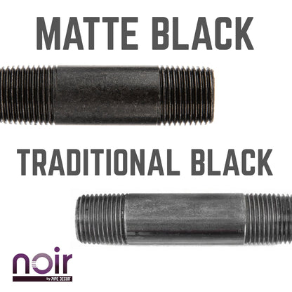 1/2 in. x 3 in. Prefinished Matte Black Pipe PIPE DECOR