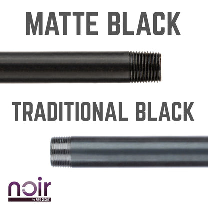 1/2 in. x 6 in. Prefinished Matte Black Pipe PIPE DECOR