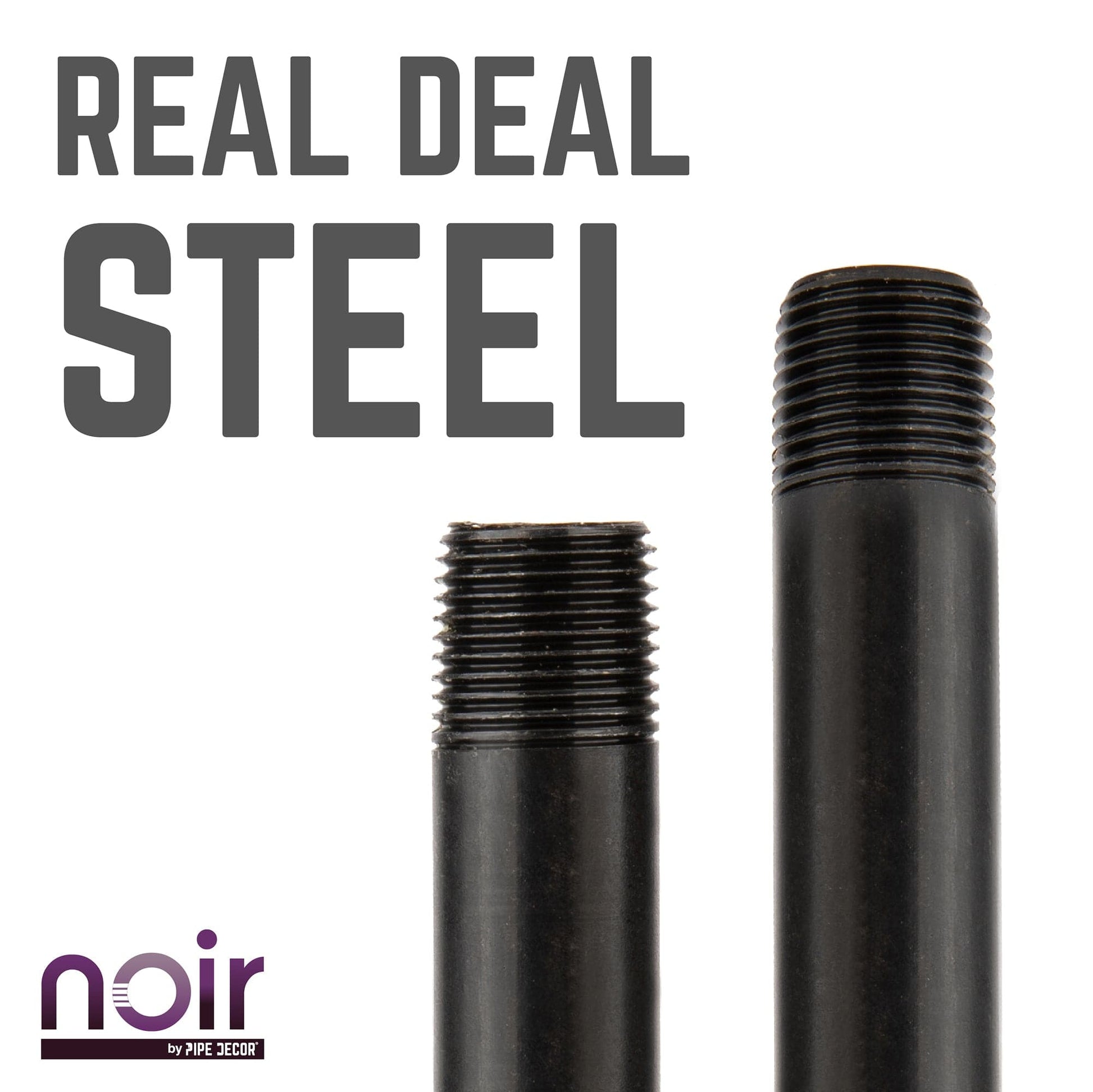 1/2 in. x 6 in. Prefinished Matte Black Pipe PIPE DECOR