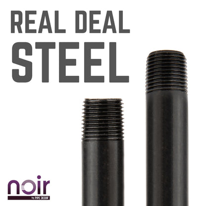 1/2 in. x 6 in. Prefinished Matte Black Pipe PIPE DECOR