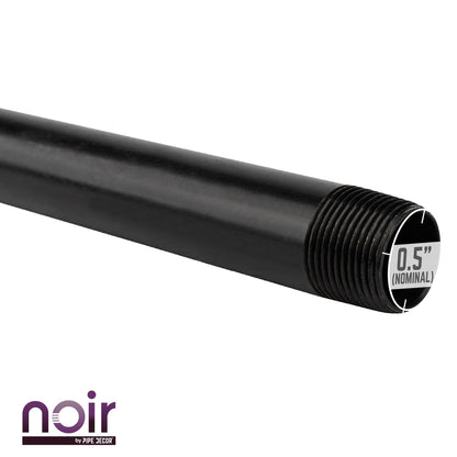 1/2 in. x 10 in. Prefinished Matte Black Pipe PIPE DECOR