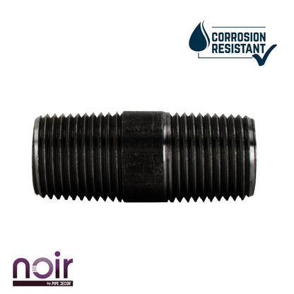 1/2 in. x 2 in. Prefinished Matte Black Pipe PIPE DECOR