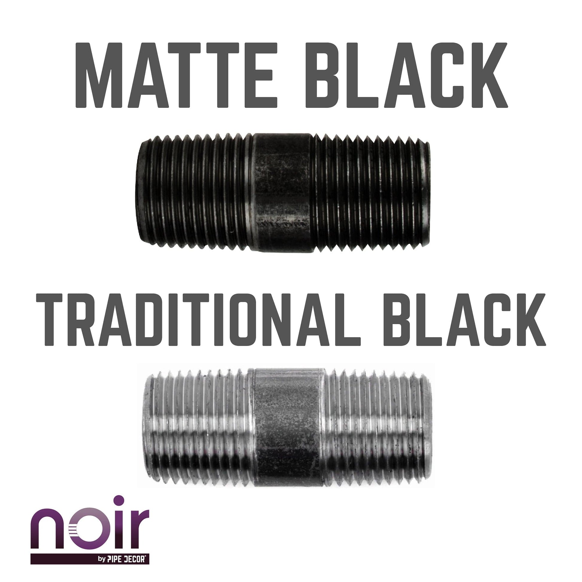 1/2 in. x 2 in. Prefinished Matte Black Pipe PIPE DECOR