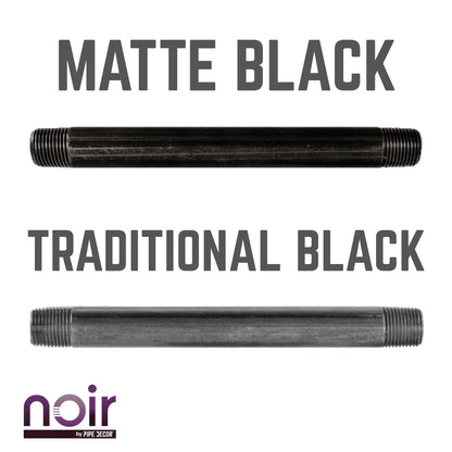 1/2 in. x 8 in. Prefinished Matte Black Pipe PIPE DECOR