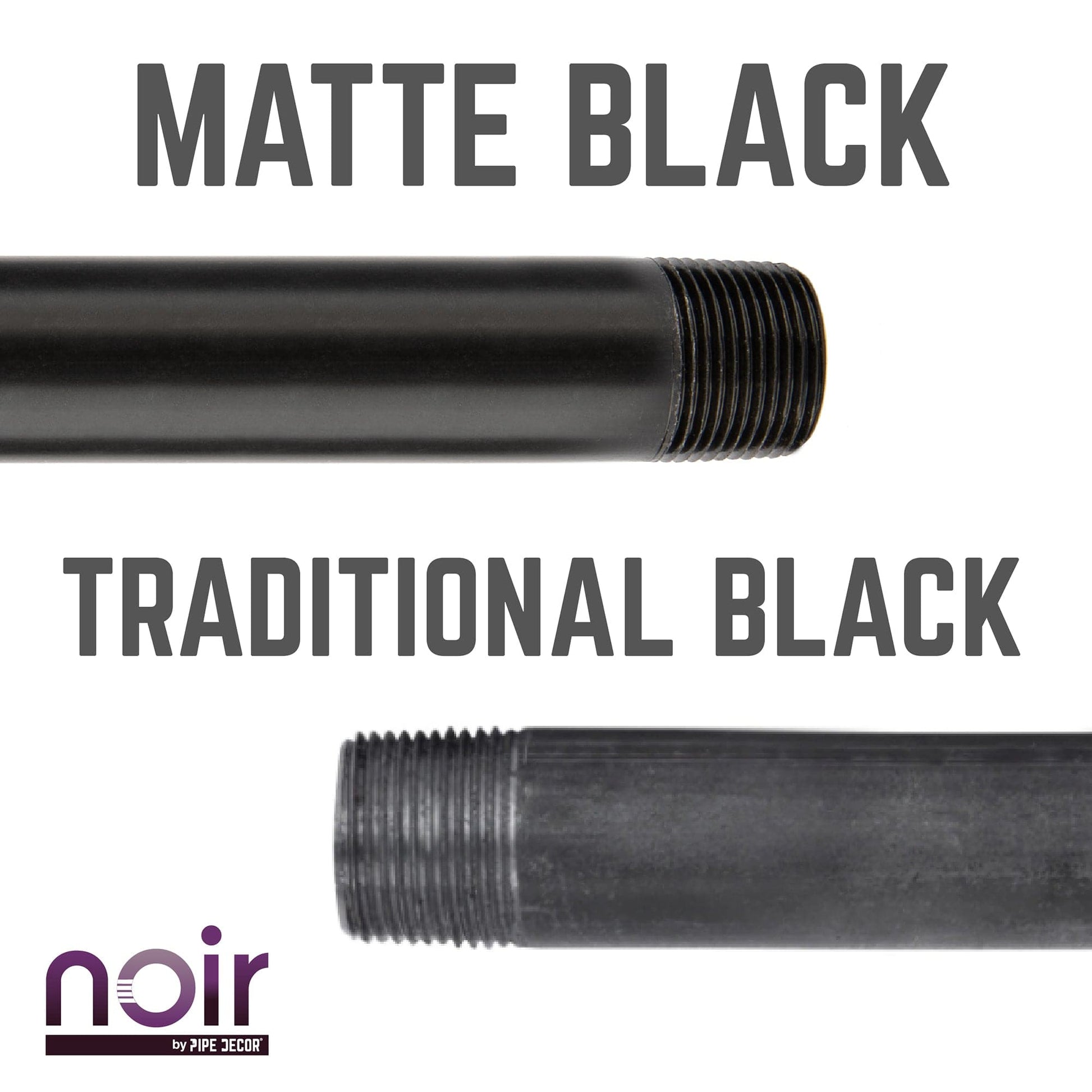 3/4 in. x 8 in. Prefinished Matte Black Pipe PIPE DECOR
