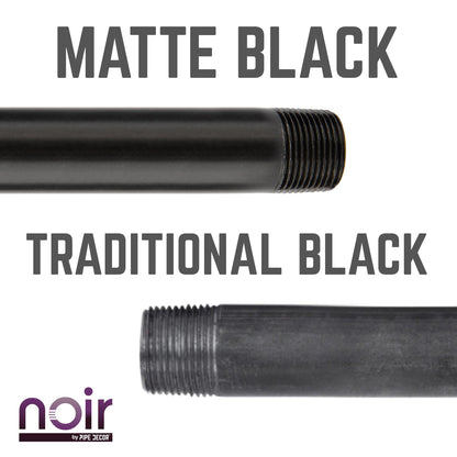 3/4 in. x 8 in. Prefinished Matte Black Pipe PIPE DECOR