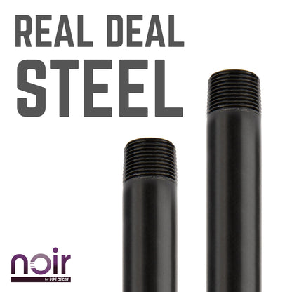 3/4 in. x 8 in. Prefinished Matte Black Pipe PIPE DECOR