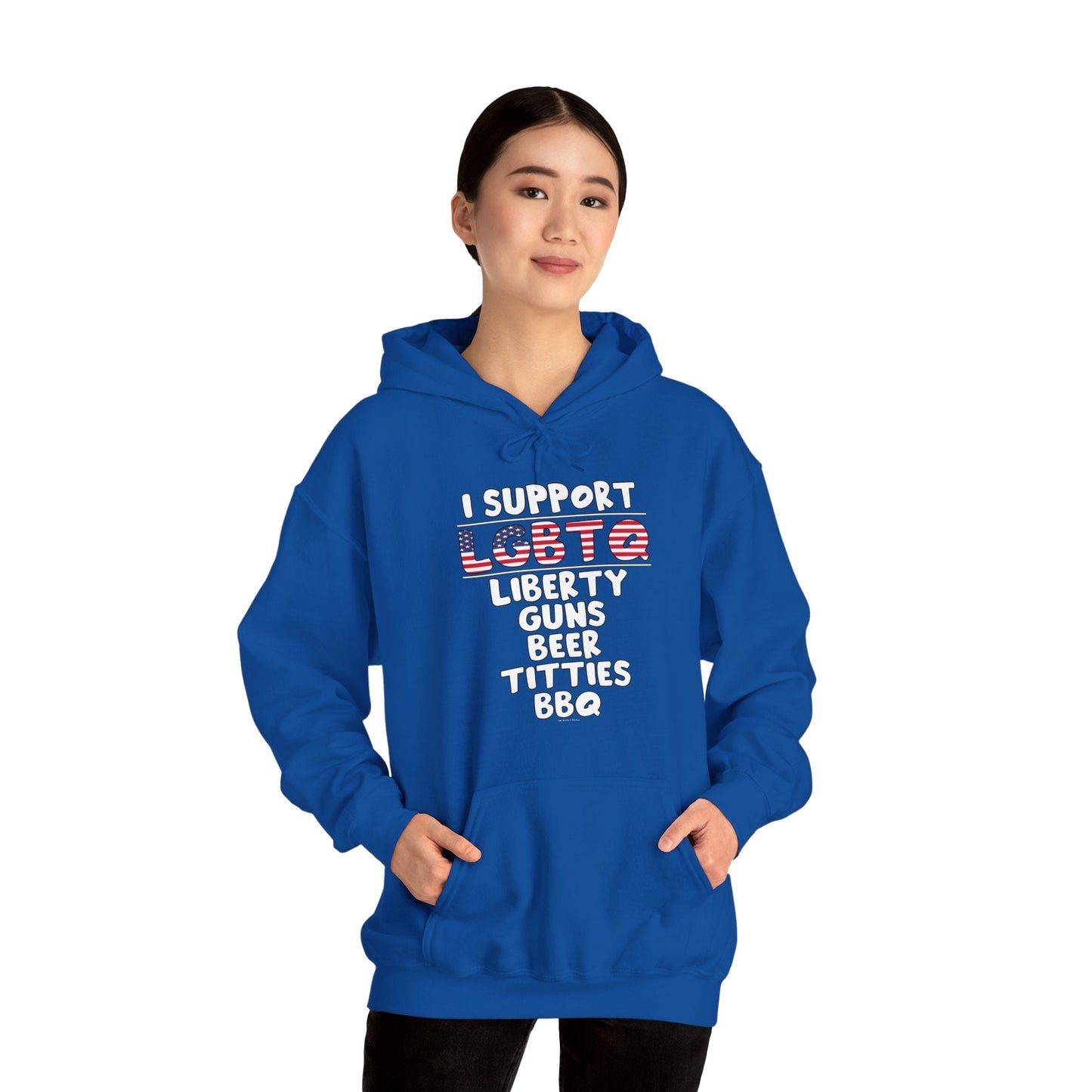I Support LGBTQ Hooded Sweatshirt The Devil's Pickle