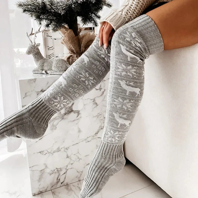 Winter Christmas Warm Knitted Women Stocking FitiqueFit