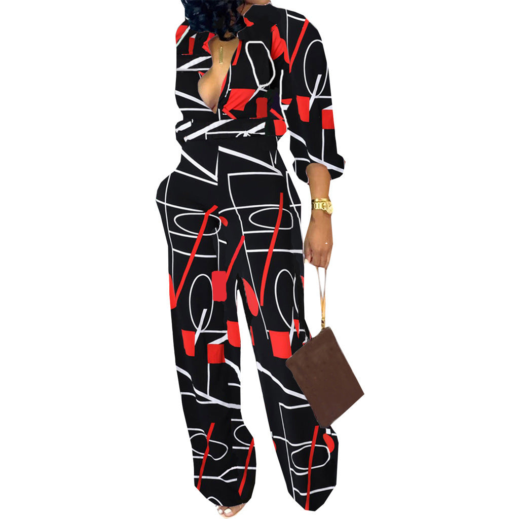 European And American Fashion Denim Jumpsuit Grayceful LLC