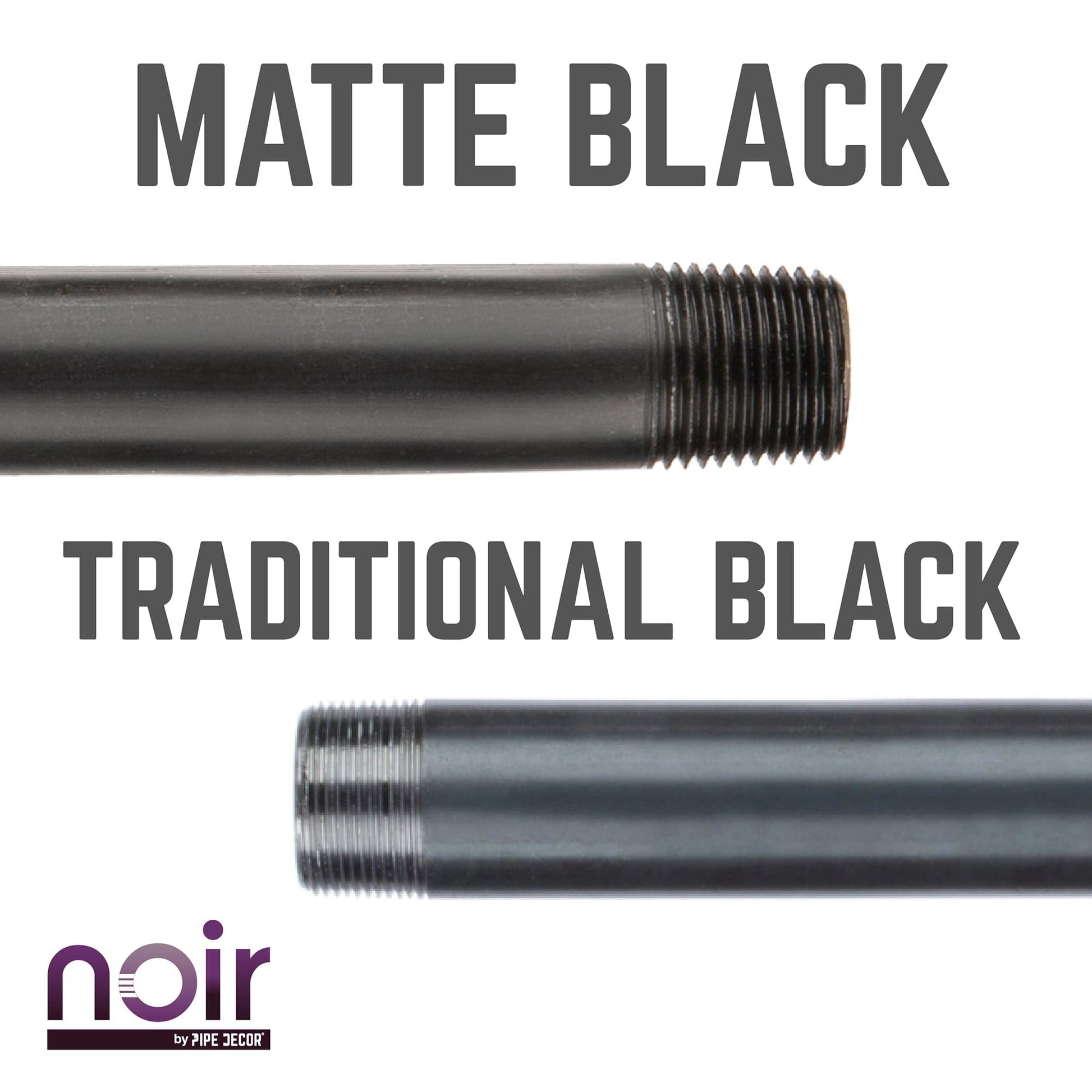 1/2 in. x 14 in. Prefinished Matte Black Pipe PIPE DECOR
