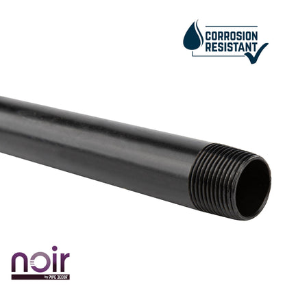 1/2 in. x 18 in. Prefinished Matte Black Pipe PIPE DECOR